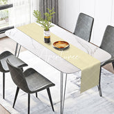 Aperturee - Simple Warm Yellow Solid Dining Room Table Runner